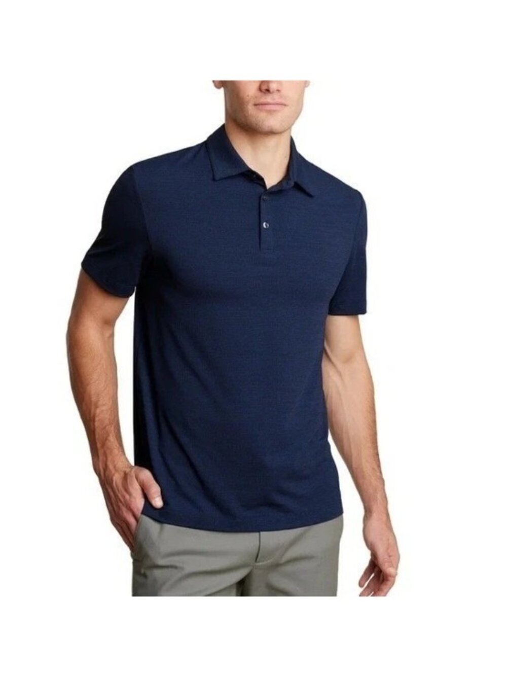NWT Mack Weldon Men's M Blue Breeze Polo Shirt Lightweight Stretch